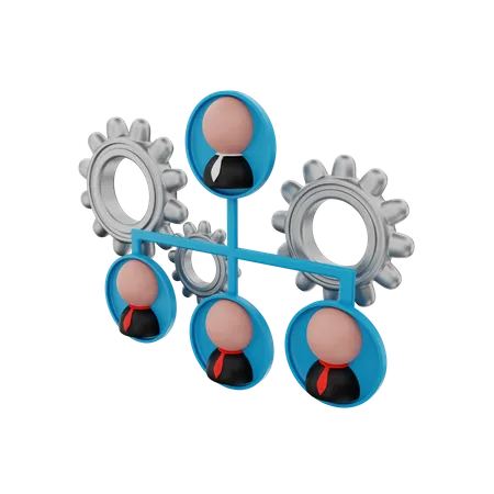 Organization Structure  3D Illustration