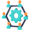 3d team hierarchy illustration