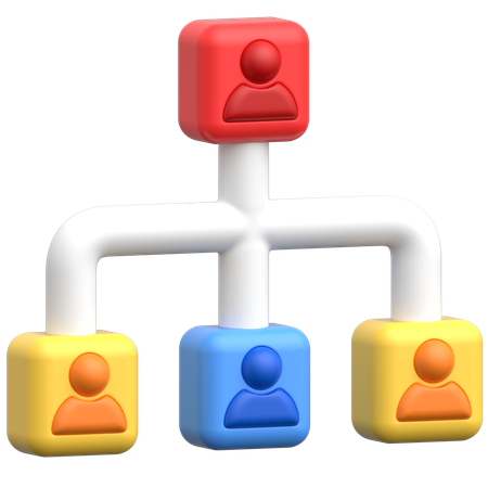 Organizational Structure Team  3D Icon