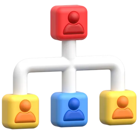Organizational Structure Team  3D Icon