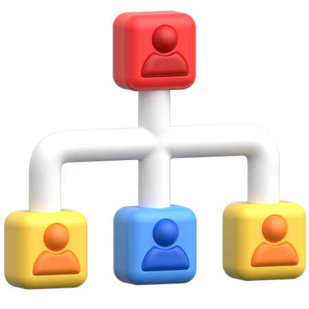 Organizational Structure Team  3D Icon
