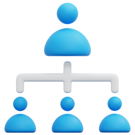 Organizational Team Chart  3D Icon