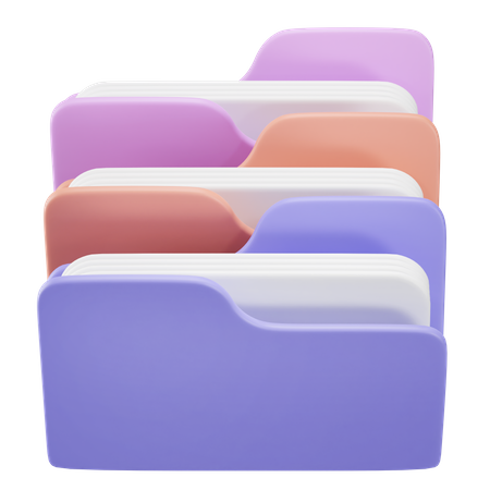 Organized Folder  3D Icon