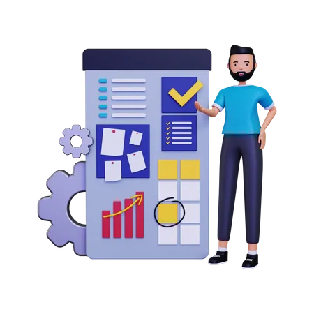 Organizing management structure  3D Illustration