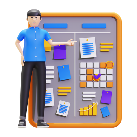 Organizing Project Management  3D Illustration