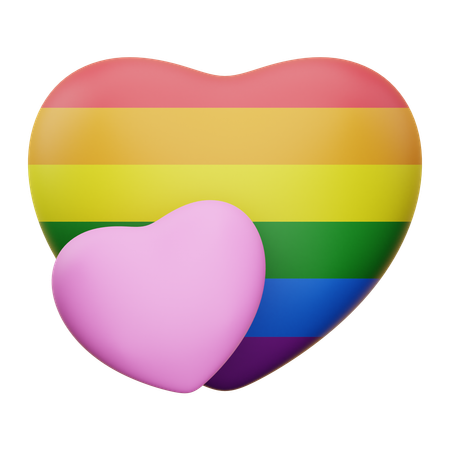 Corazones de orgullo  3D Icon