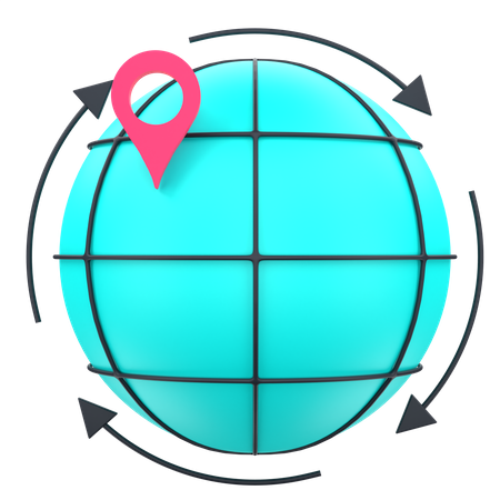 Orientación global  3D Icon