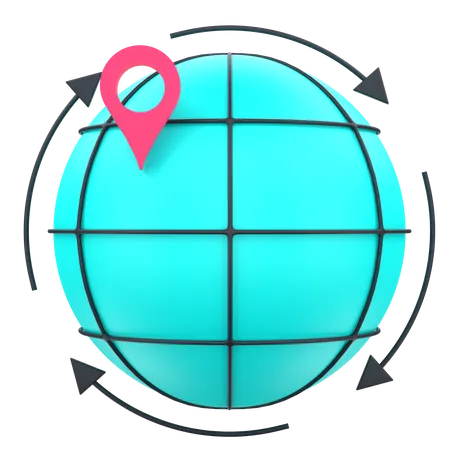 Orientación global  3D Icon