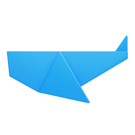 Ballena de origami  3D Icon