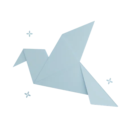 Origami Bird  3D Icon