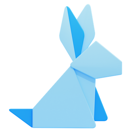 Conejo de origami  3D Icon