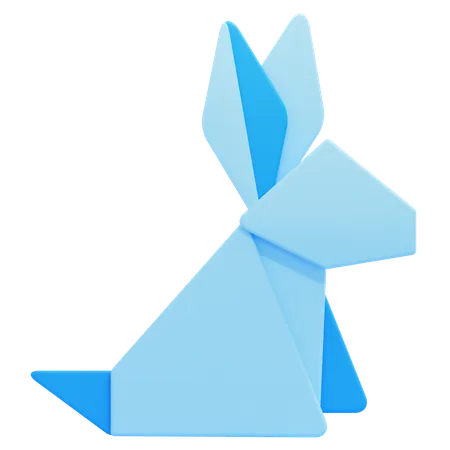 Conejo de origami  3D Icon