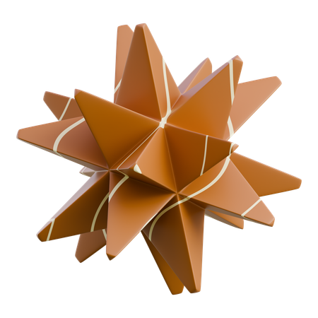 오리지미 별 종이 장식  3D Icon