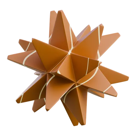 Origami Star Paper Decoration  3D Icon