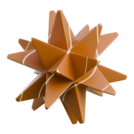 Origami Star Paper Decoration  3D Icon