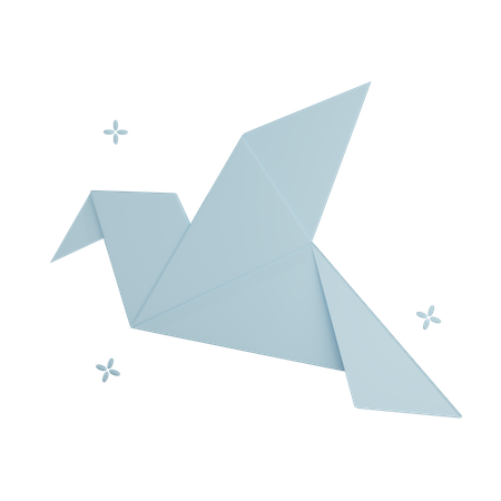 Origami-Vogel  3D Icon