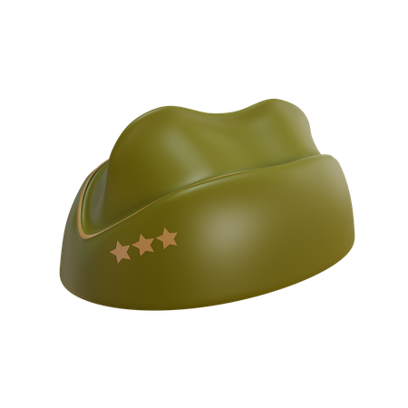 Originale Militärmütze aus dem Zweiten Weltkrieg  3D Illustration