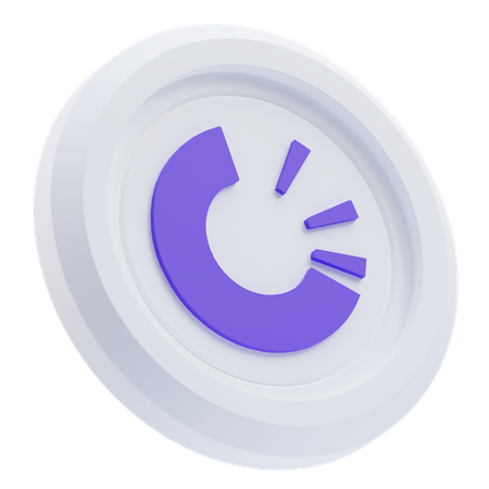Logo Crypto OriginTrail TRAC  3D Icon