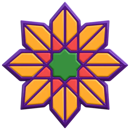 Ornamento islâmico  3D Icon