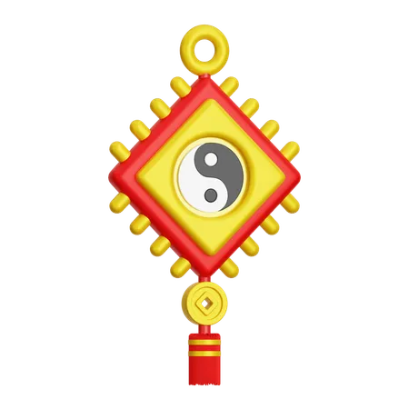 Ornamento yin yang  3D Icon