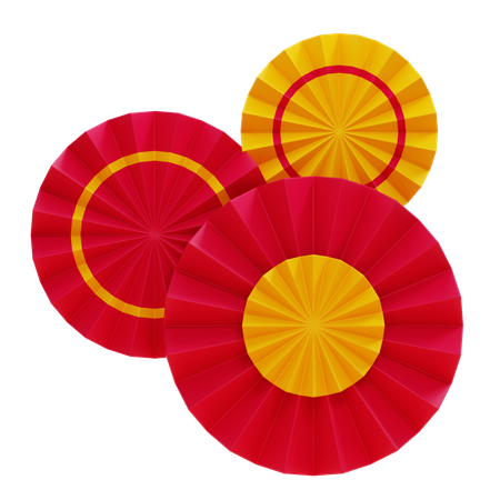 Ornement d'éventail chinois  3D Icon