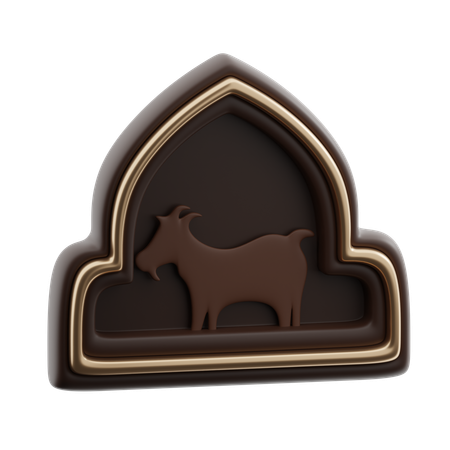 Ornement islamique avec mouton  3D Icon