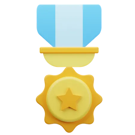 Medalla de oro  3D Icon