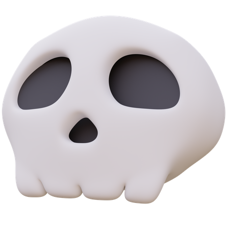 Crâne en os du jour d'halloween  3D Icon