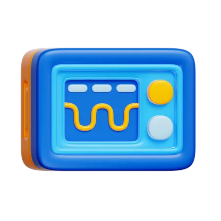 Oscilloscope  3D Icon