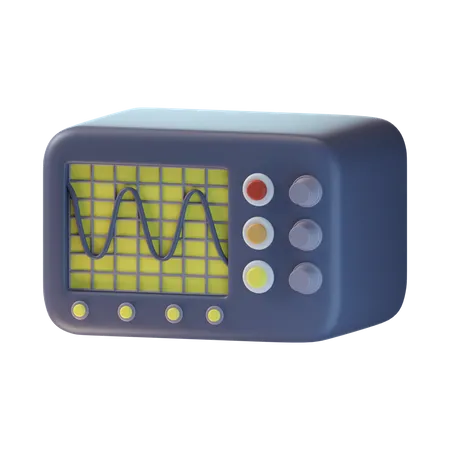 Oscilloscope  3D Icon