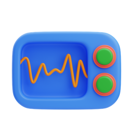 Oscilloscope  3D Icon