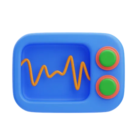 Oscilloscope  3D Icon