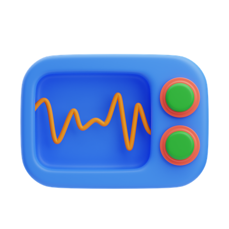 Oscilloscope  3D Icon