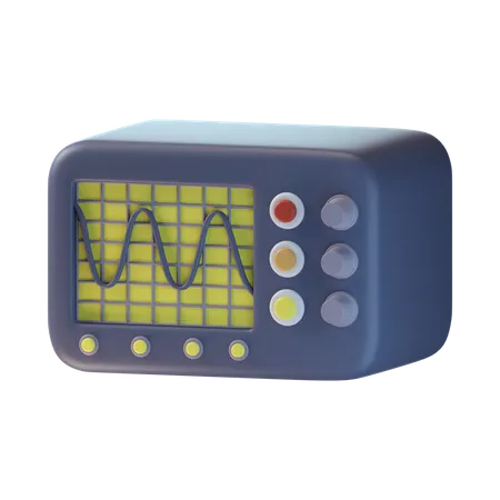 Oscilloscope 3D Icon