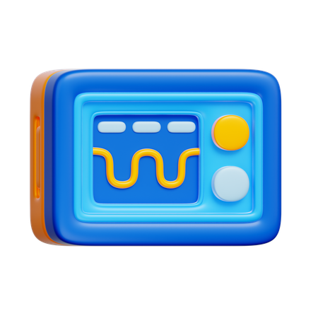 Osciloscópio  3D Icon