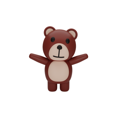 Osito de peluche esperando un abrazo  3D Icon