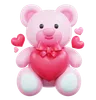 oso de peluche rosa