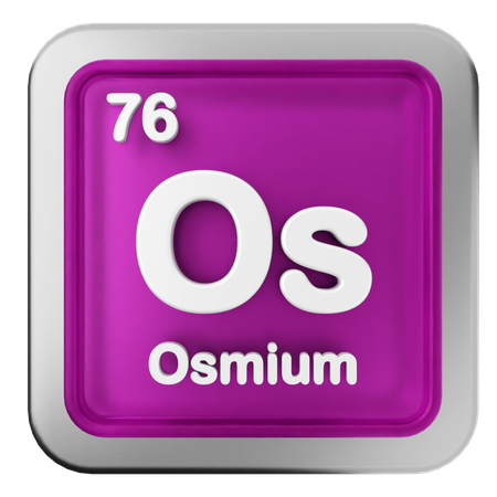 Osmium Periodic Table  3D Icon