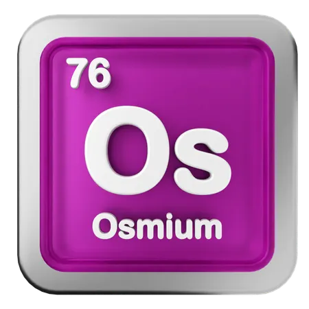 Tableau périodique de l'osmium  3D Icon