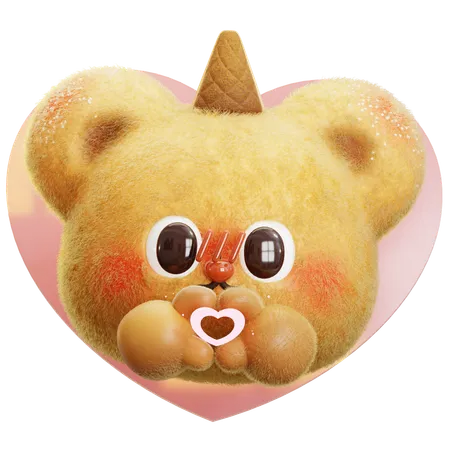 Oso amor  3D Icon