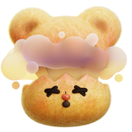 Oso cabeza explosiva  3D Icon