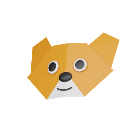 Oso de papel  3D Icon