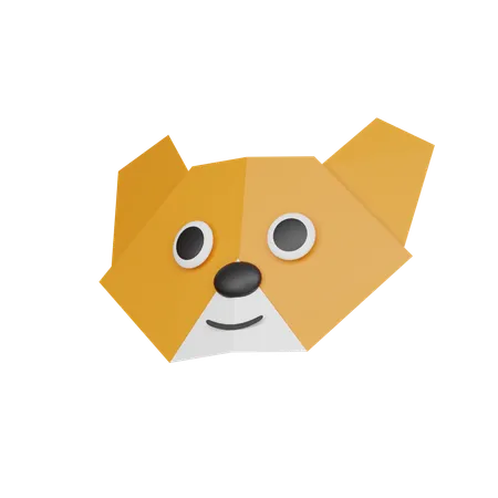 Oso de papel  3D Icon