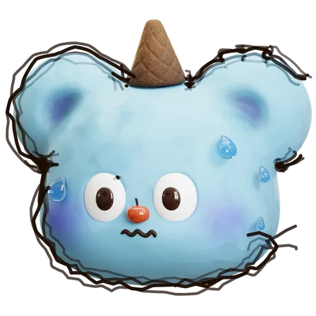 Oso nervioso  3D Icon