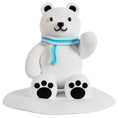 Oso polar encantador  3D Icon