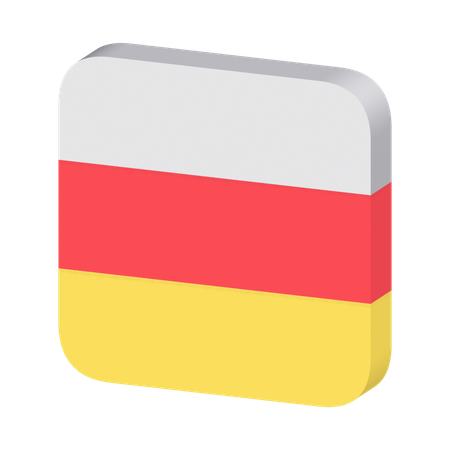 Ossetia Flag  3D Icon