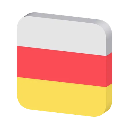 Ossetia Flag  3D Icon