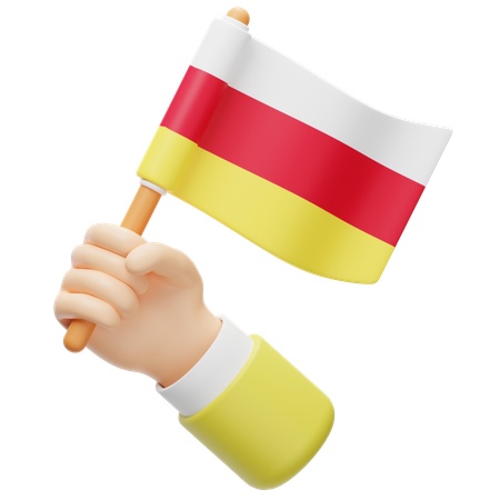 Ossetia Flag  3D Icon