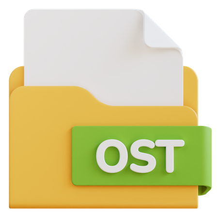 Ost File  3D Icon