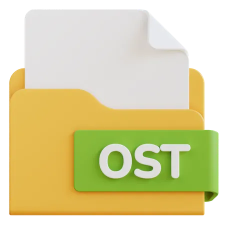 3 D Ost File Extension Folder 3D Icon